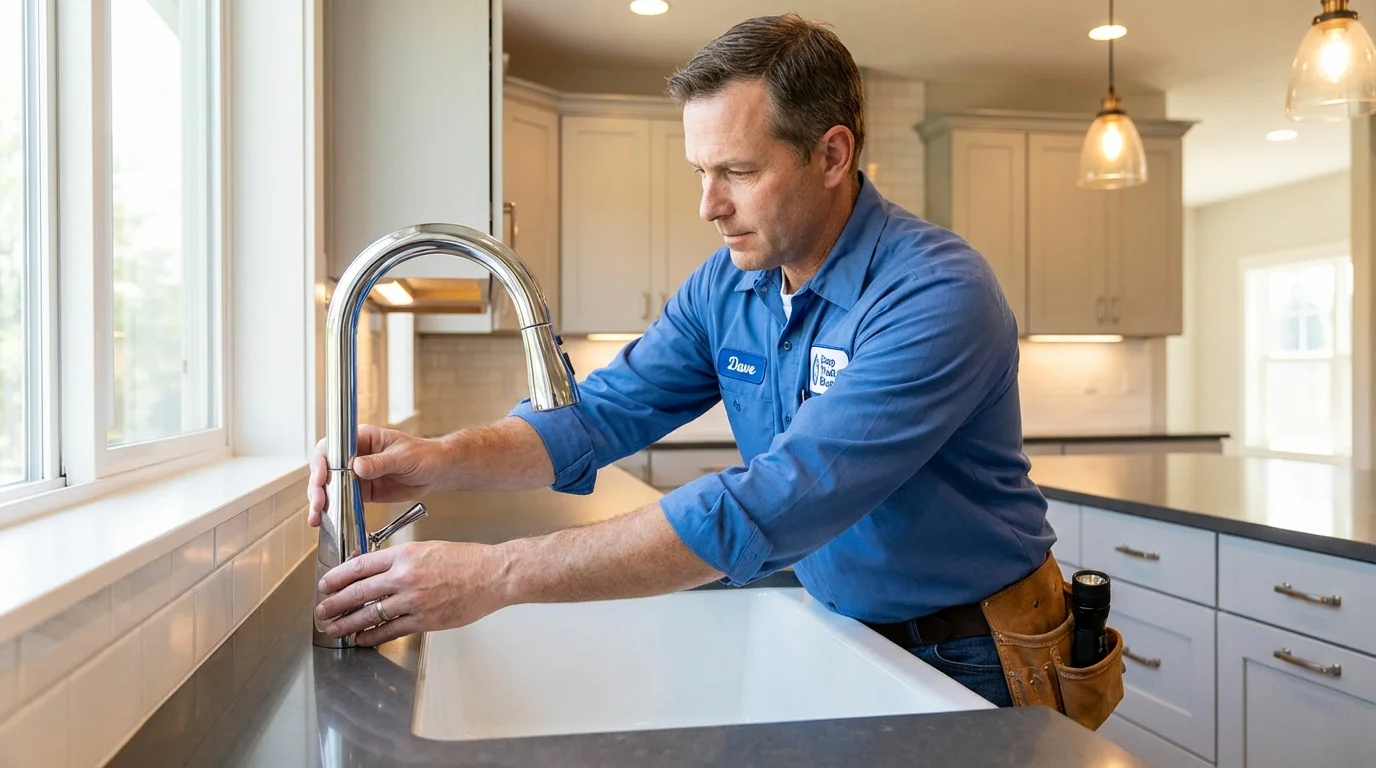 Kitchen faucet installation by Johns Plumbing LLC in Marlboro